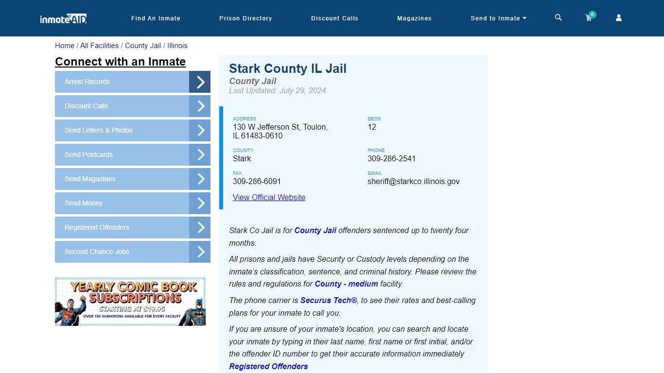 Stark County IL Jail - Inmate Locator